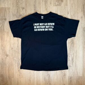 Gildan Graphic T-Shirt Black 2XL Funny Slogan Adult Humor Tee Cotton